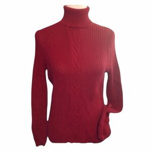 Jeanne Pierre Turtleneck Cable Knit Sweater